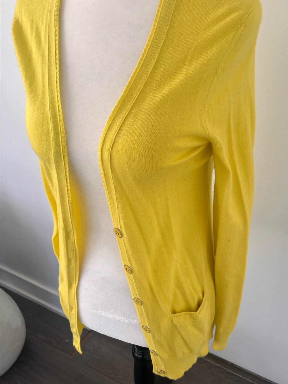 Banana Republic Yellow Women's Button-Front Cardigan
